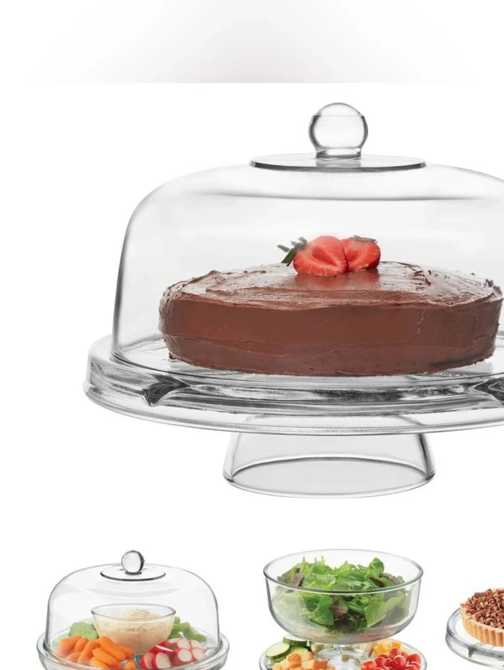 🍰Multiuse Glass Cake Dome Stand